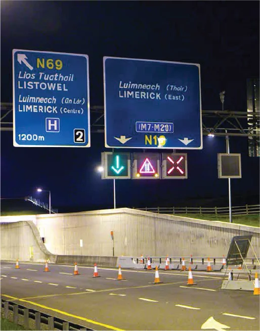 Limmerick tunnel at night